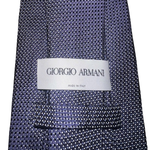 EUC Giorgio Armani Made in Italy Red Blue Men's Silk Neck Ties Luxury Designer - Picture 5 of 8